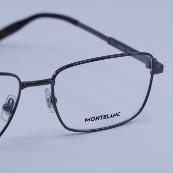 Montblanc MB0029O 006 Eyeglasses Ruthenium 58mm Rectangle Frame - Picture 2 of 9